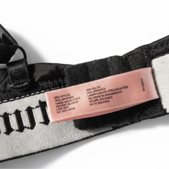 Juicy Couture Bralette Black Satin Adjustable Straps Signature Band Women’s XL - Picture 5 of 6